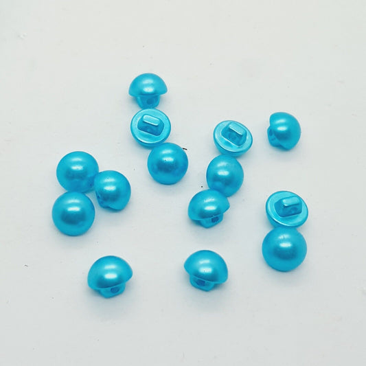 10x 10mm jacket coat shirt sew on button TURQUOISE BLUE