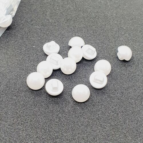 10x 10mm jacket coat shirt sew on button WHITE