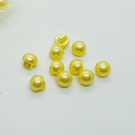 10x 10mm jacket coat shirt sew on button YELLOW