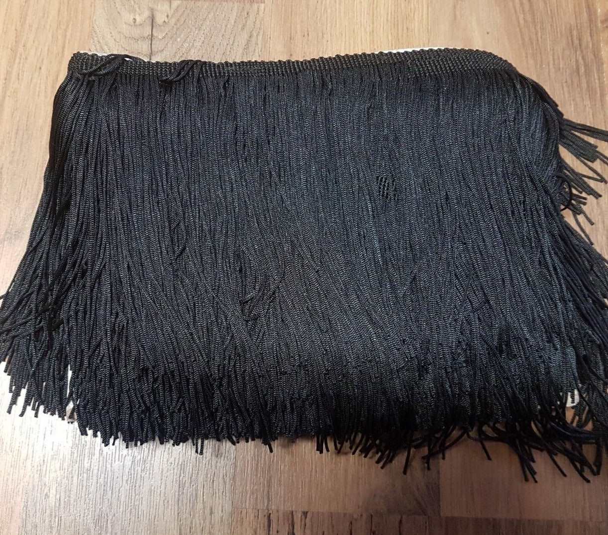 15cm drop black silk fringe fringing