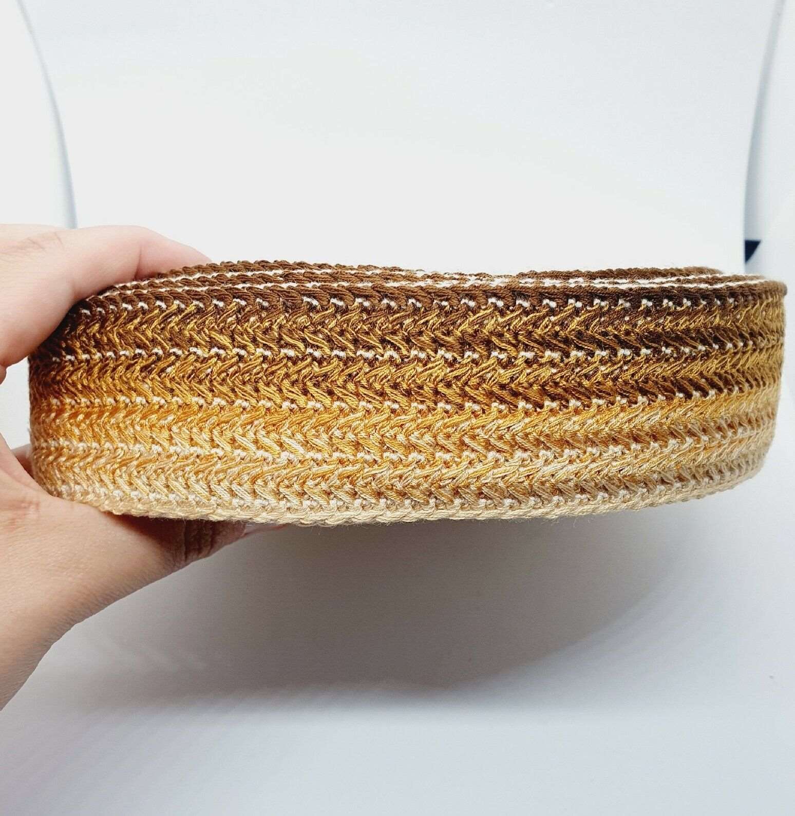 1m 4.5cm brown yellow earth tone waist band elastic