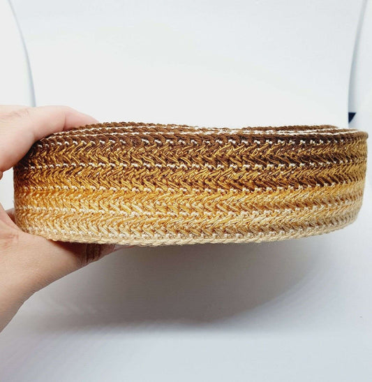 1m 4.5cm brown yellow earth tone waist band elastic