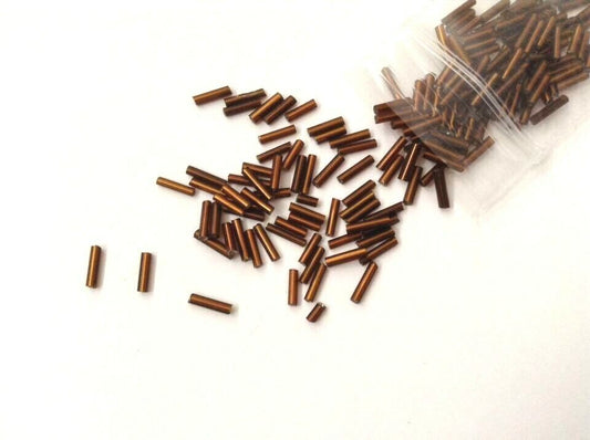 1x ~150 brown bugle beads