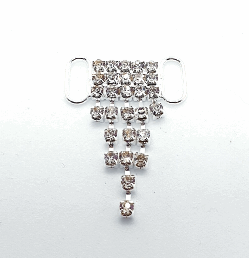 1x BIKINI CONNECTOR buckle applique crystal rhinestone