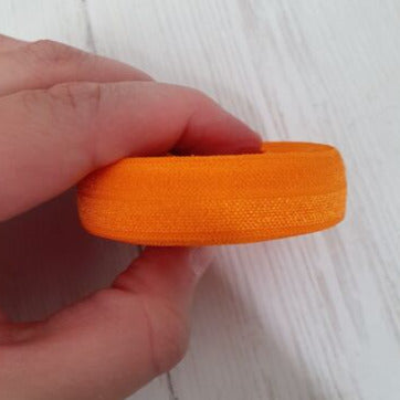 1m 15mm fold over baby soft orange elastic