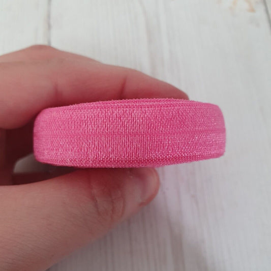 1m 15mm fold over baby soft pink elastic