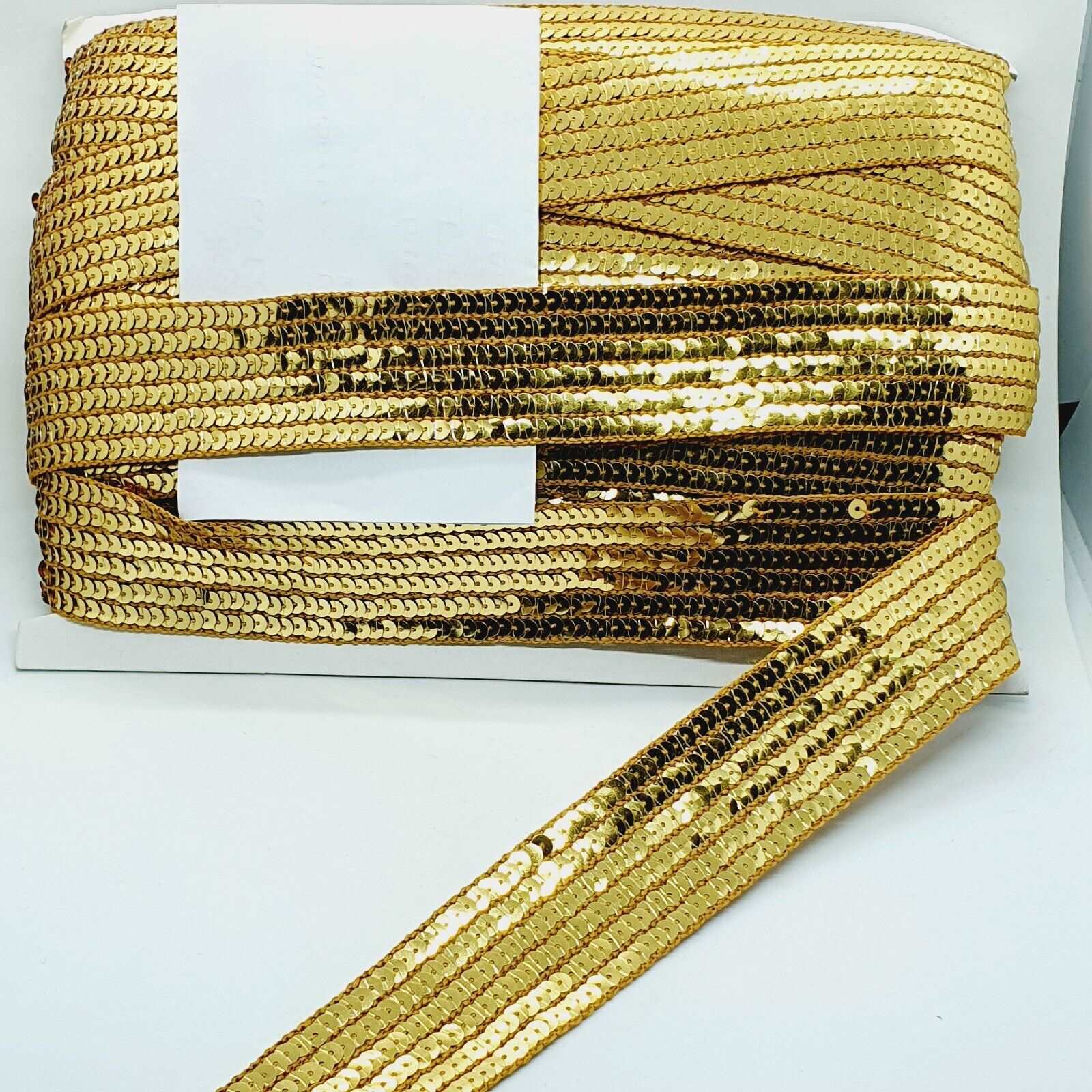 1m gold sequin braid trimming ribbon band 4cm