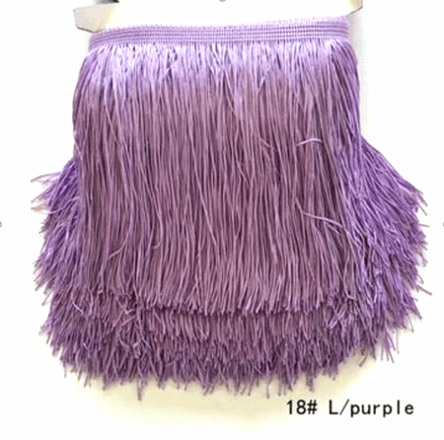 15cm drop lilac purple silk fringe fringing