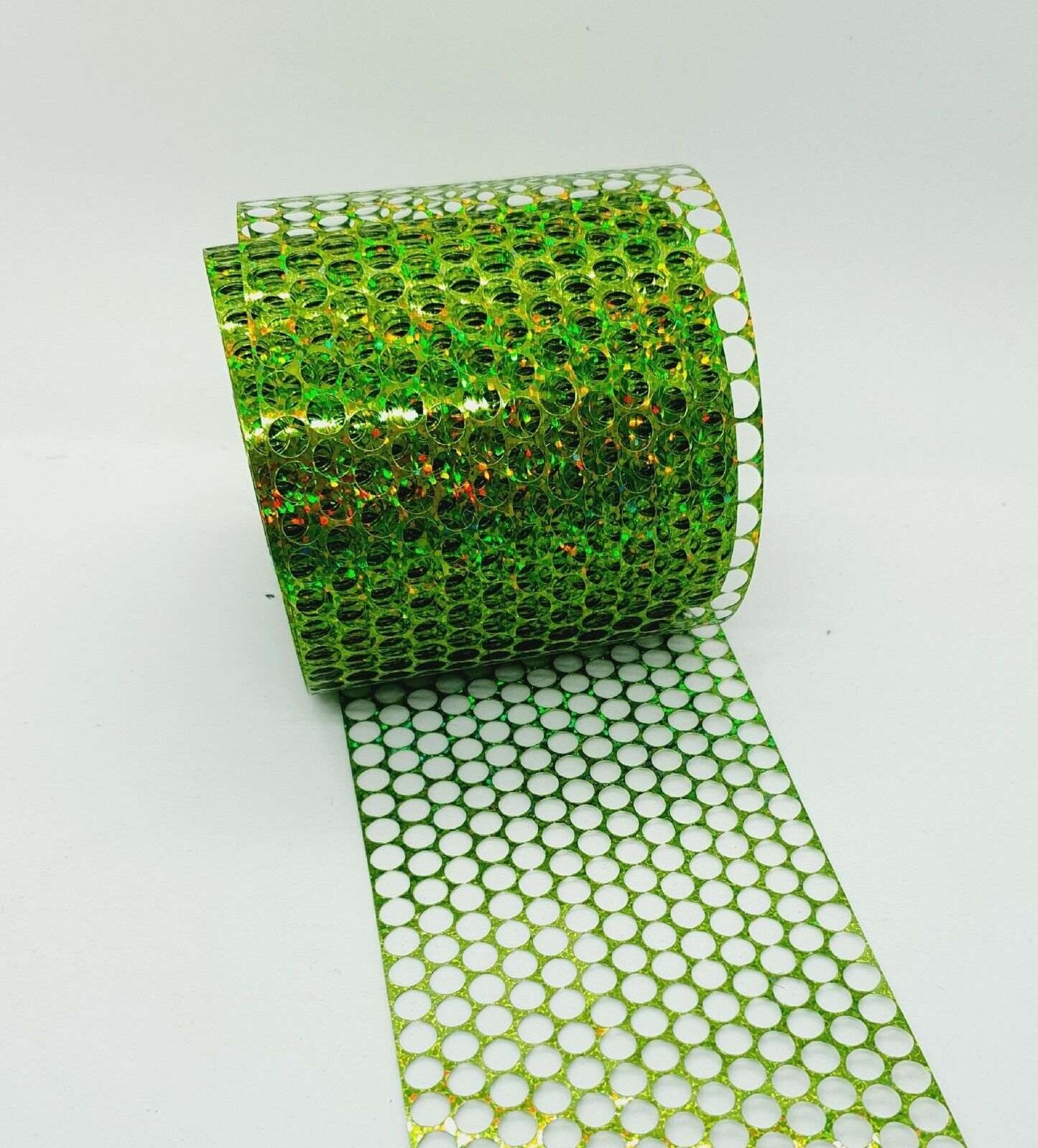 80mm Lime Green hologram sequin waste