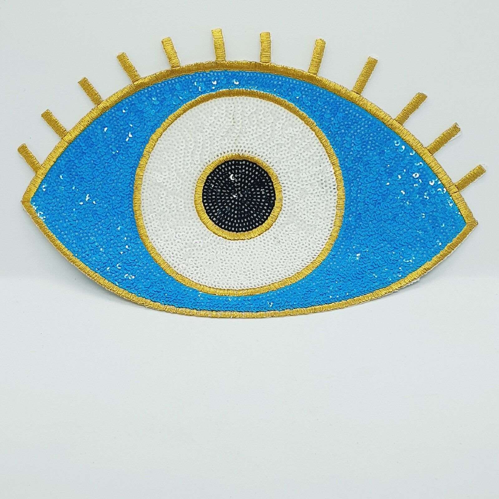 1x Turkish evil eye/ nazar sequin applique HOT-FIX