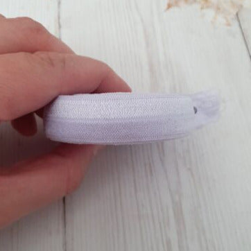 1m 15mm fold over baby soft light lilac elastic