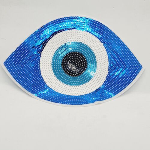 1x Turkish evil eye/ nazar sequin applique HOT-FIX