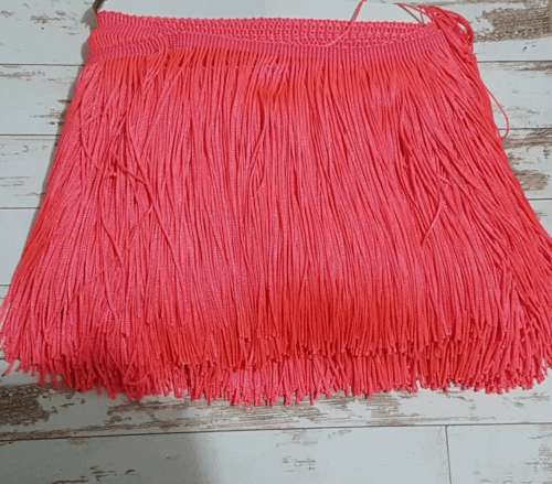 15cm drop neon red silk fringe fringing