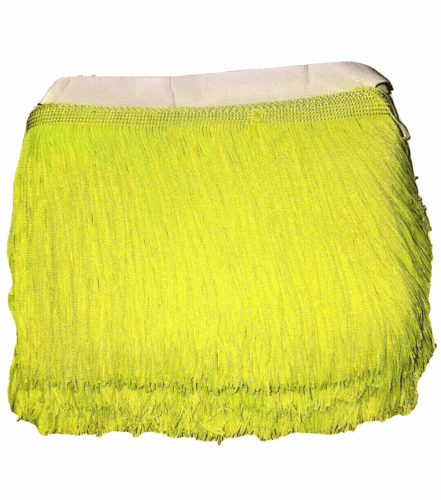 20cm drop neon yellow silk fringe fringing