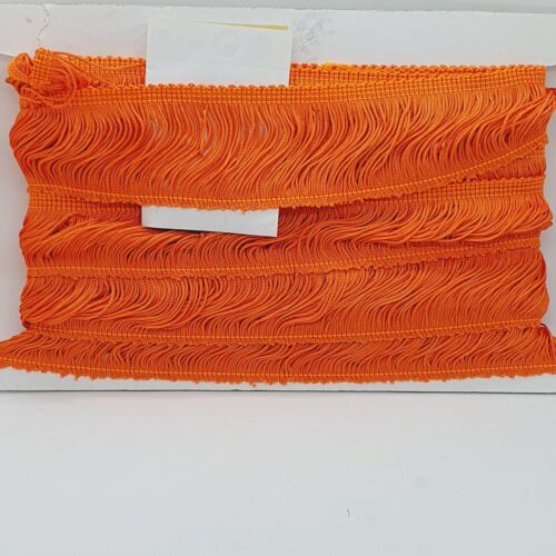 1m x 5cm drop orange silk fringe fringing