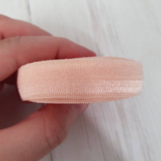 1m 15mm fold over baby soft peach elastic