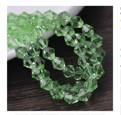 1x ~60 peridot green 4mm bicone beads