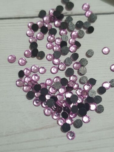 1x ~600 light pink acrylic crystal DMC hot-fix rhinestone 3.2mm/ ss12