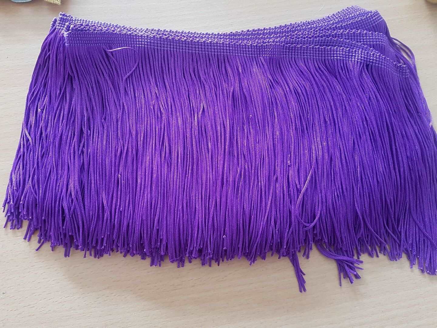 15cm drop purple silk fringe fringing