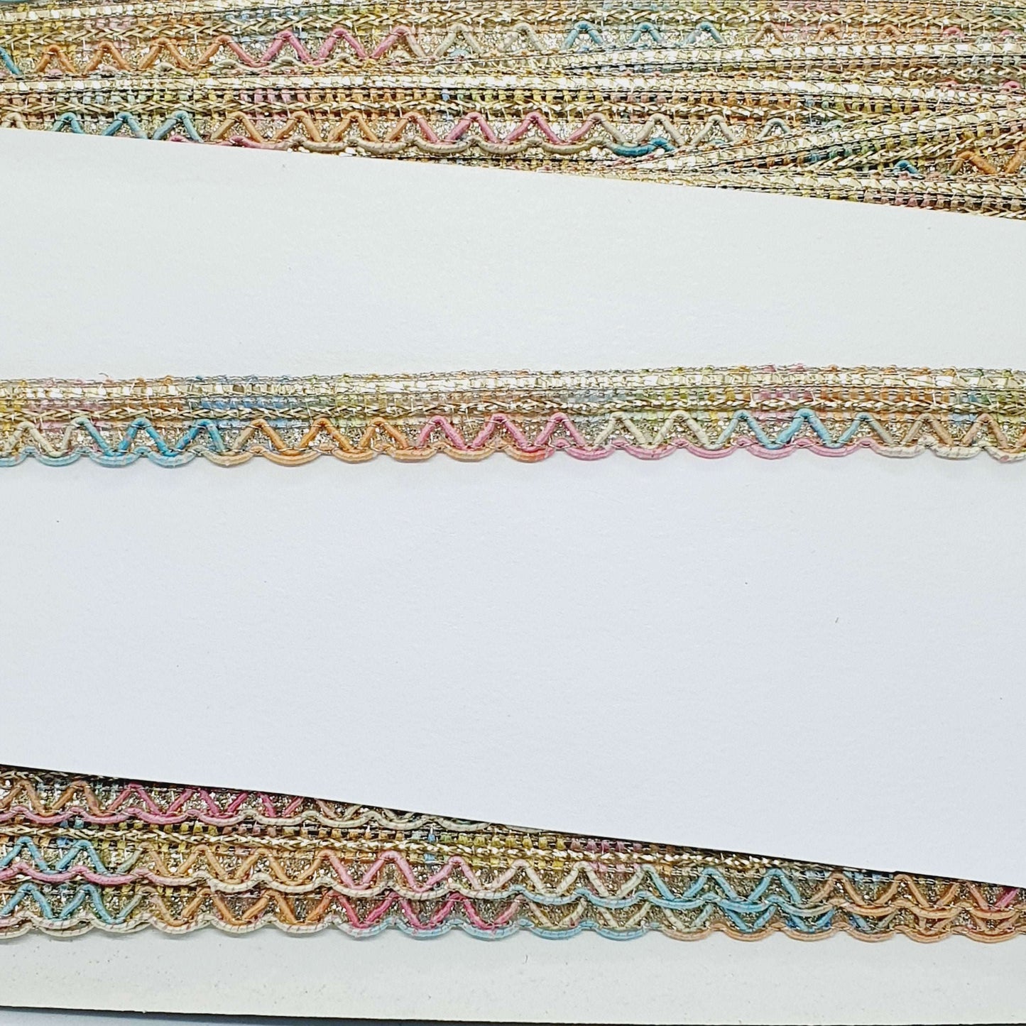 10mm multicolour rainbow glitter gold Braid trimming ribbon embellishment