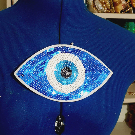 1x Turkish evil eye/ nazar sequin patch applique Sew On