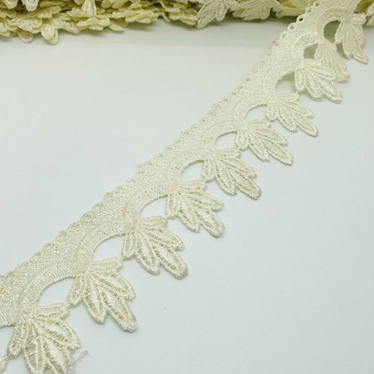 1m 5cm cream guipure venise embroidered lace trim