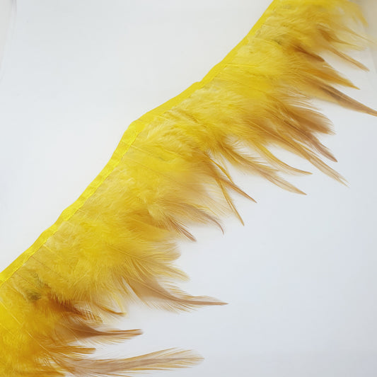 1m yellow rooster Feather Trim 8-11cm trimming fringe boa