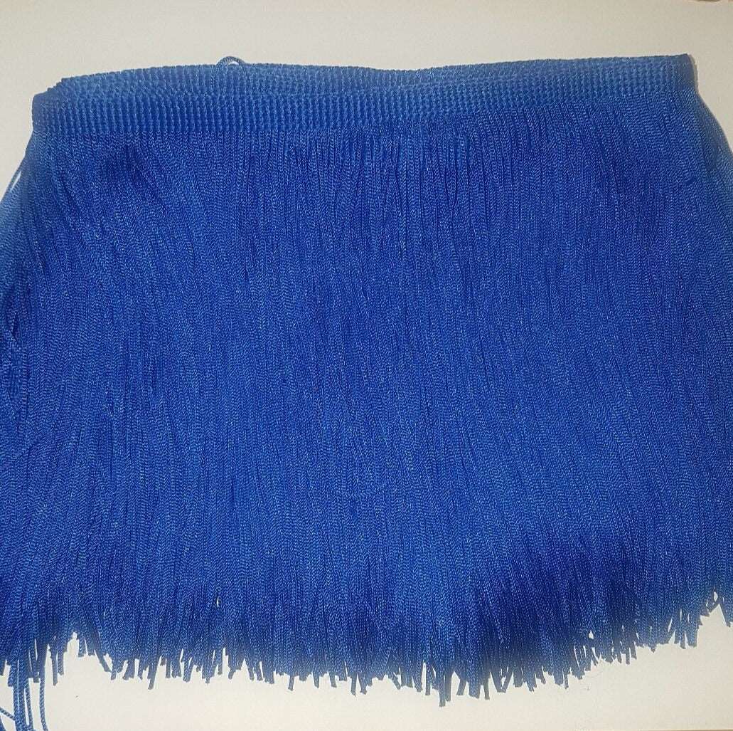 15cm drop royal blue silk fringe fringing