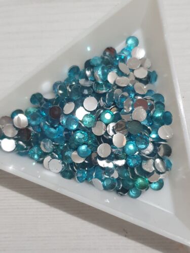 1x 10 gross teal blue acrylic crystal DMC non hot-fix rhinestone 4mm/ ss16