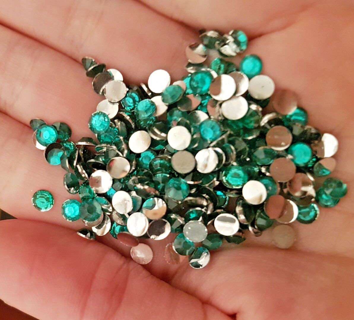 1x 10gross teal/ green acrylic crystal DMC non hot-fix rhinestone 5mm/ ss20