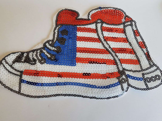 1x USA sneakers non hot-fix applique 23cm