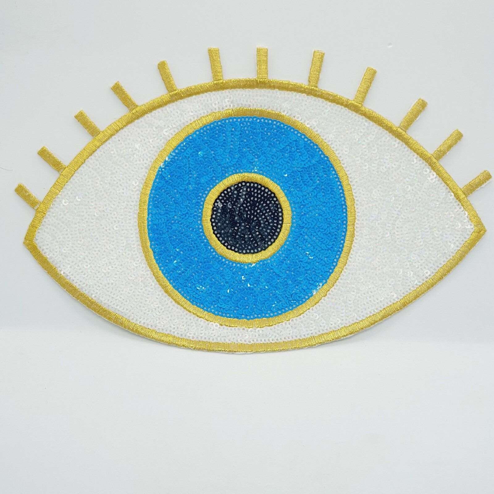 1x Turkish evil eye/ nazar sequin applique HOT-FIX