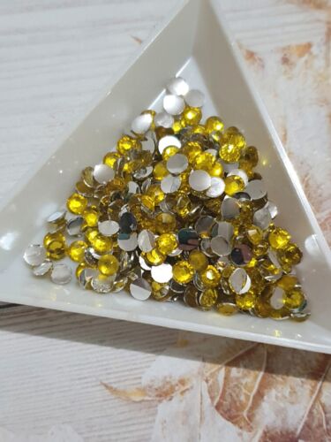 1x 10 gross yellow acrylic crystal DMC non hot-fix rhinestone 4mm/ ss16