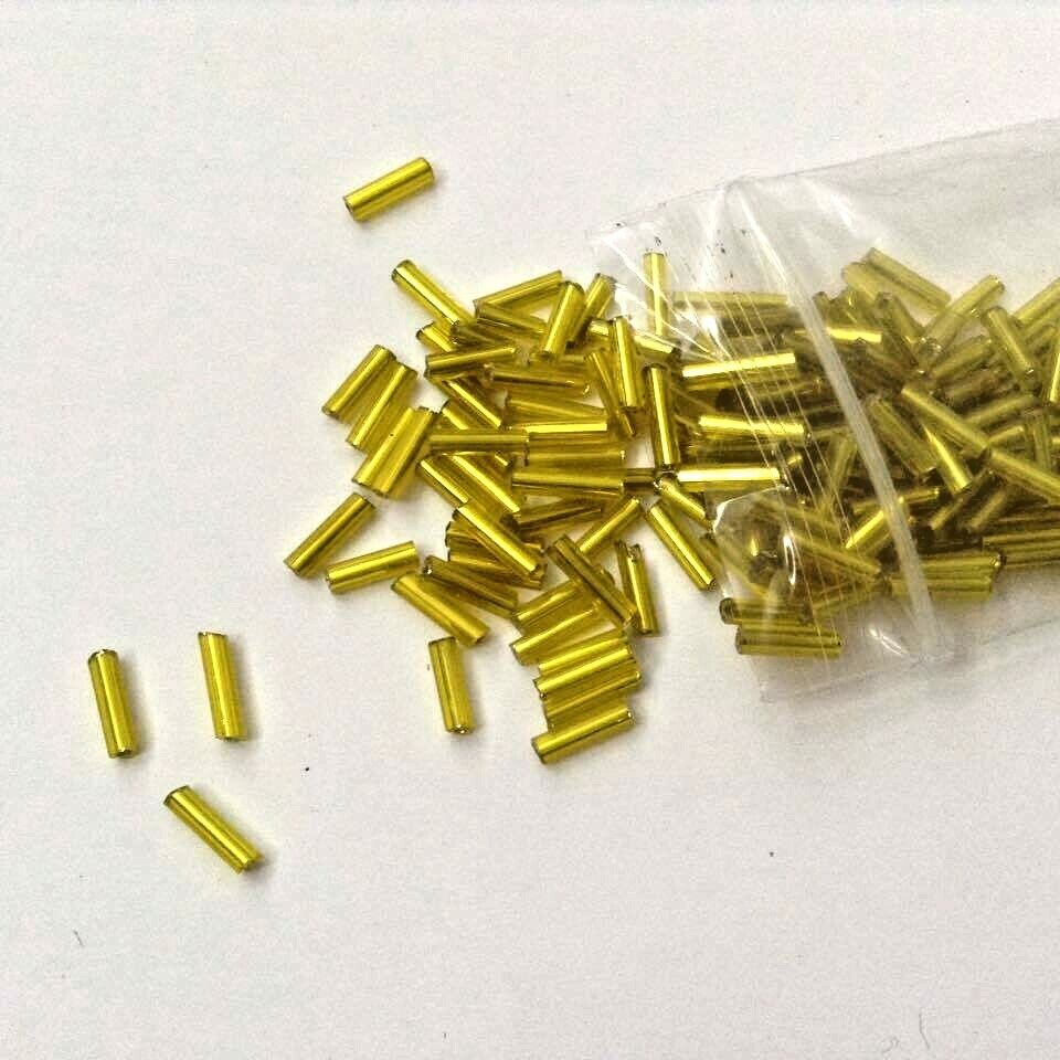 1x ~150 yellow bugle beads