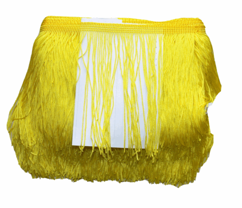 15cm drop yellow silk fringe fringing